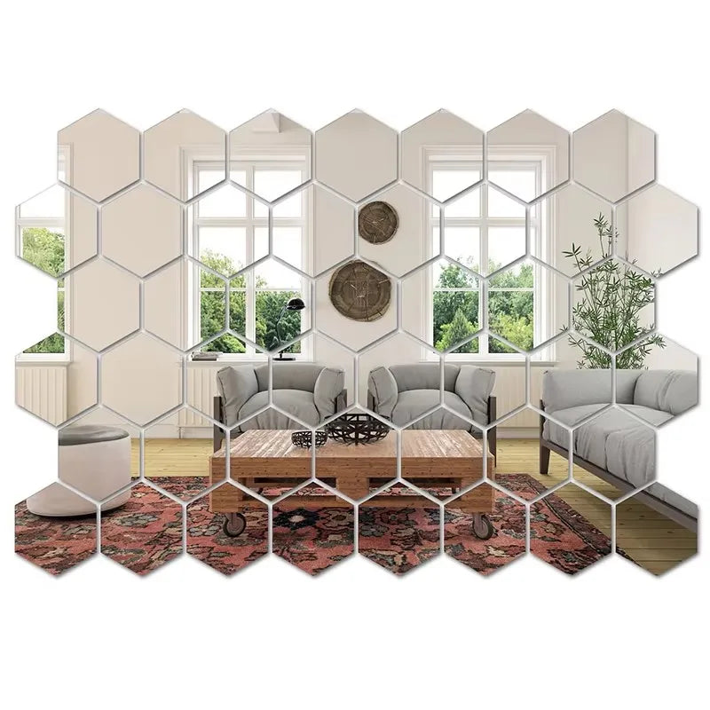 45 Pieces Mirror Stickers: Add Shine and Style to Your Walls